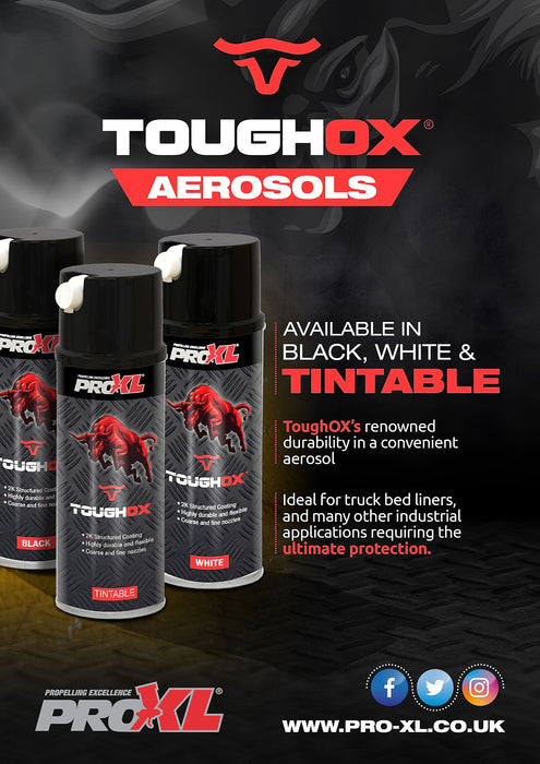 ProXL ToughOx Tintable Truck Bed Liner Aerosol, 400ml, 2K Polyurethane Coating