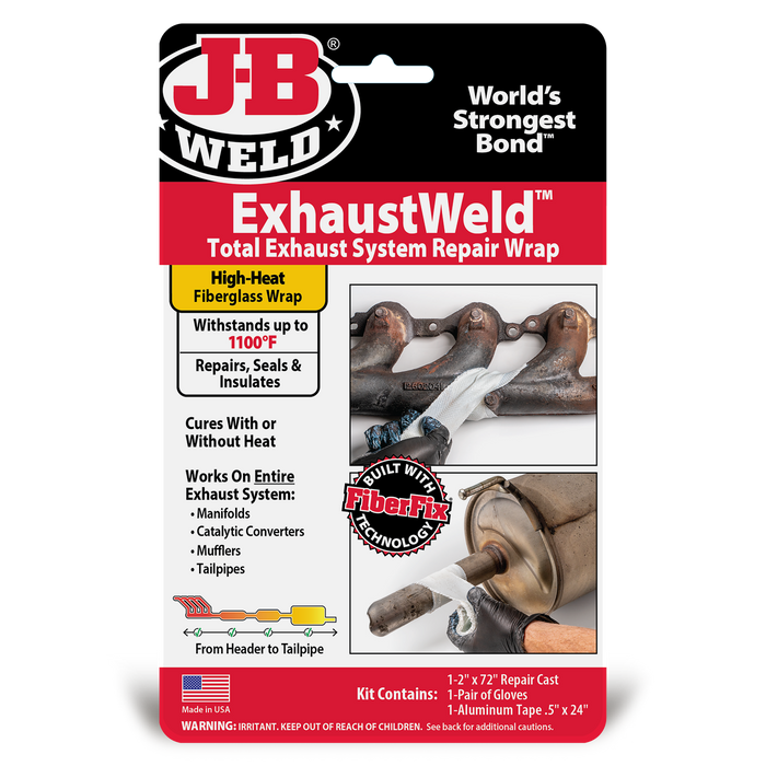 J-B Weld Exhaust Weld - 2" x 72" Repair Cast | High-Temperature Adhesive Sealant