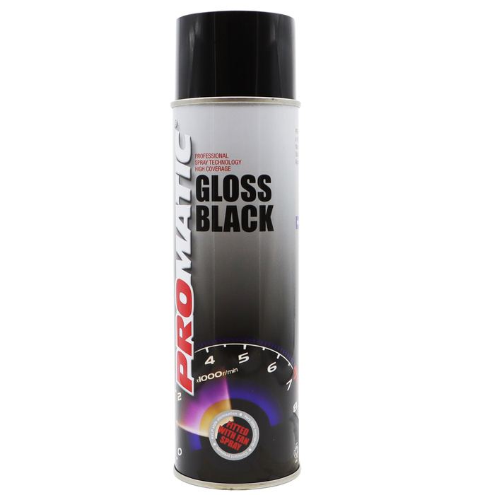 Promatic Gloss Black Paint 500ml Case of 6