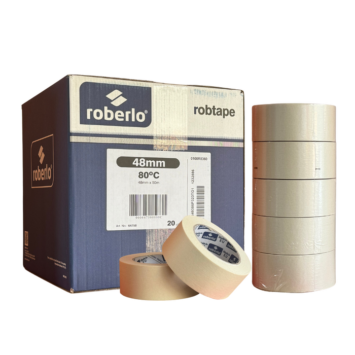 Roberlo 80°c Automotive Masking Tape 48MM (2 Inch) Box Of 20