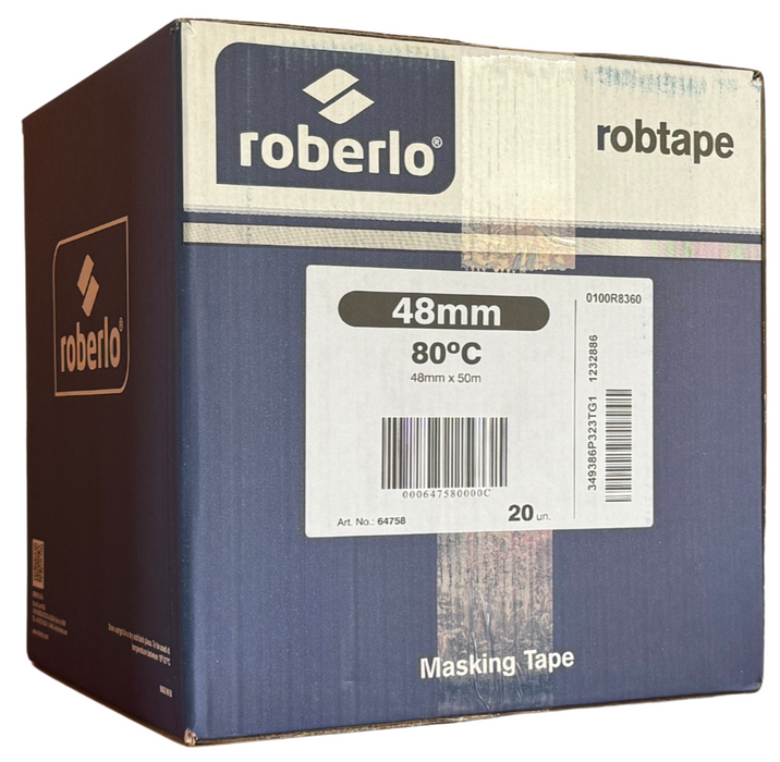 Roberlo 80°c Automotive Masking Tape 48MM (2 Inch) Box Of 20