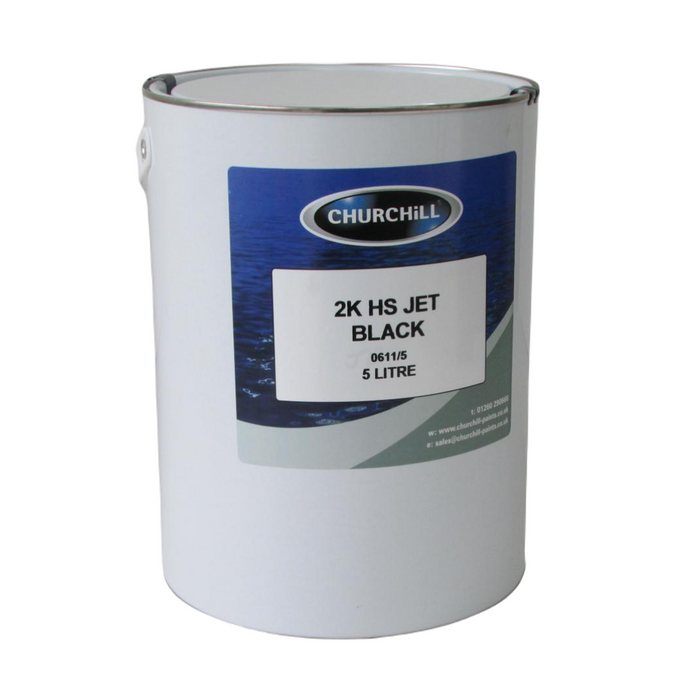 Churchill 2K HS Jet Black Automotive Car Paint 5 Litre