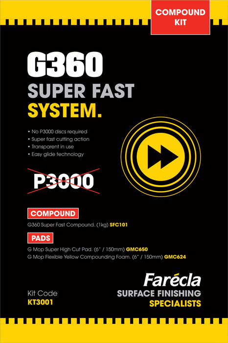 Farecla G360 Super Fast System Compounding Kit KT3001