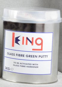 King Fibreglass Green Putty 3KG - Free P&P Central Paints