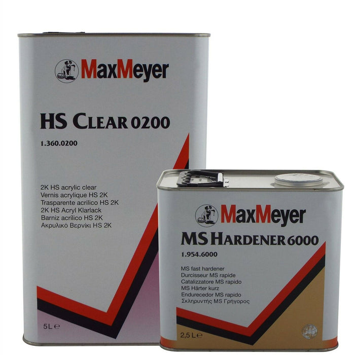 Max Meyer 0200 2K HS 7.5 Litre Clearcoat Kit With 6000 Fast Hardener