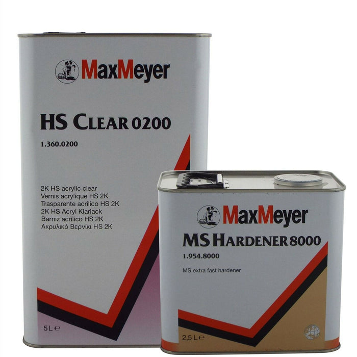 Max Meyer 0200 2K HS 7.5 Litre Clearcoat Kit With 8000 Fast Hardener