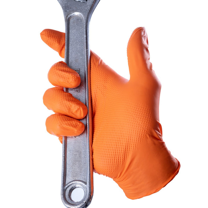 Gerko Diamond Orange Nitril Gloves Box Of 50