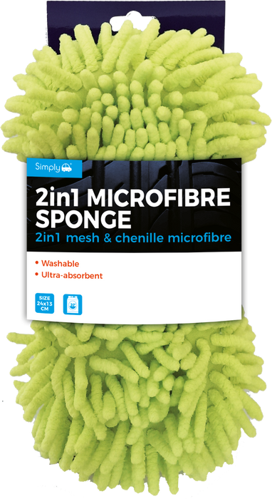 Microfibre 2 In 1 Sponge Ultra Absorbent Simply Auto